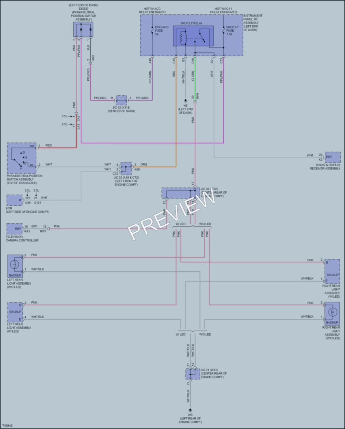 2021 Toyota CamryHybrid Exterior Lights wiring diagram preview