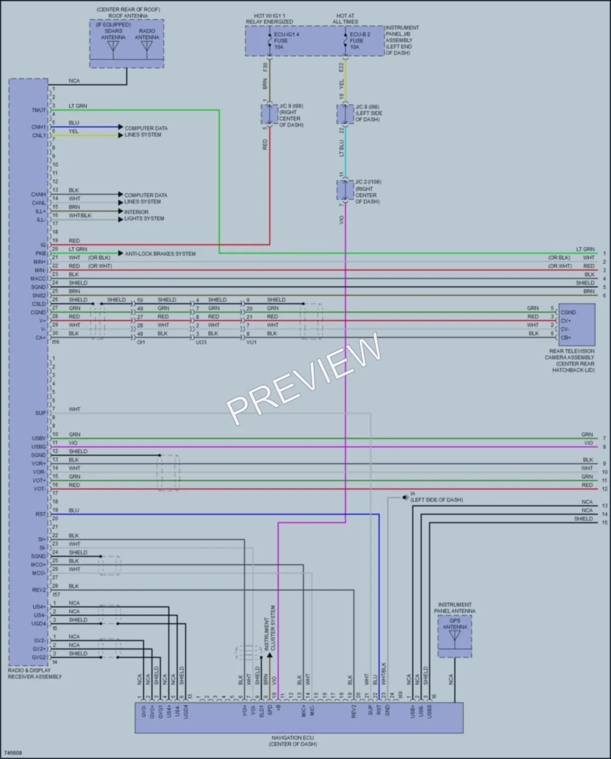 2021 Toyota Corolla Radio wiring diagram preview
