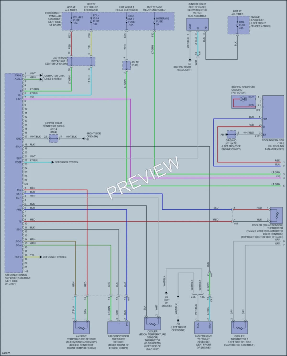 2021 Toyota CorollaHybrid Air Conditioning wiring diagram preview
