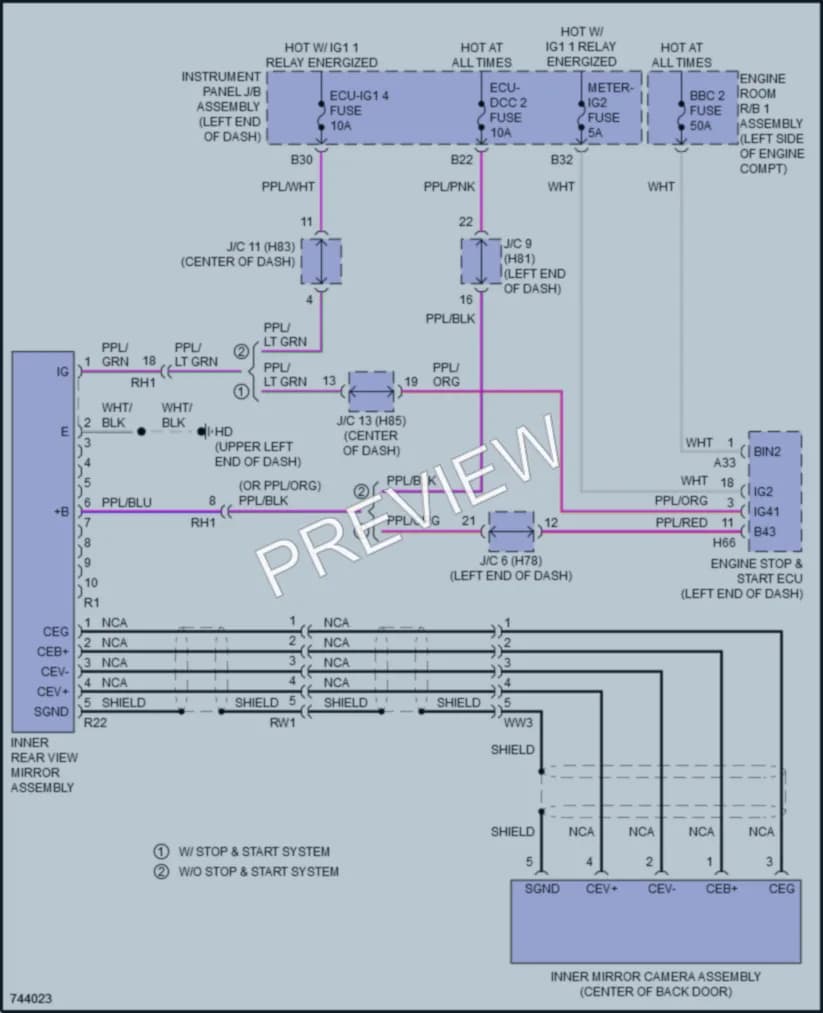 2021 Toyota Highlander Power Mirrors wiring diagram preview