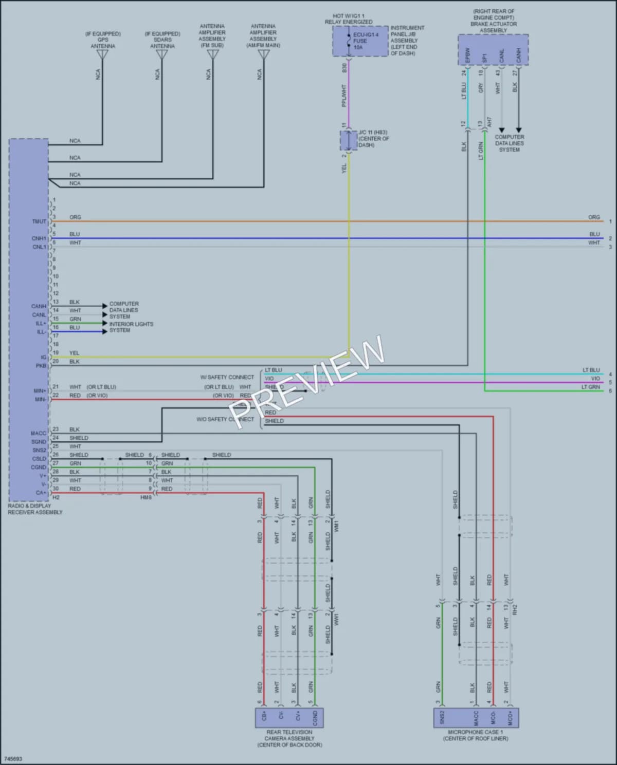2021 Toyota Highlander Radio wiring diagram preview
