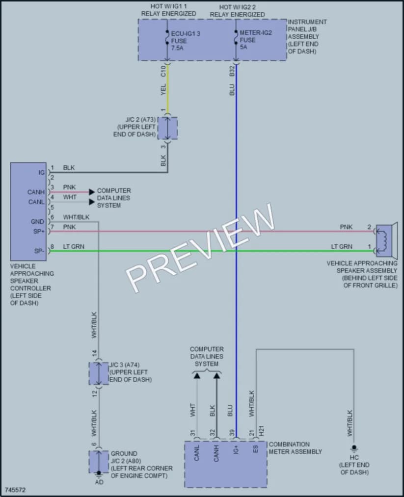 2021 Toyota HighlanderHybrid Active Bodyworks wiring diagram preview