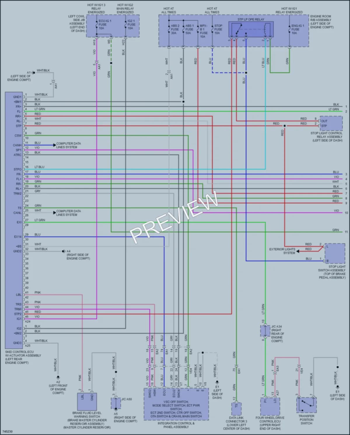 2021 Toyota LandCruiser Anti Lock Brakes wiring diagram preview