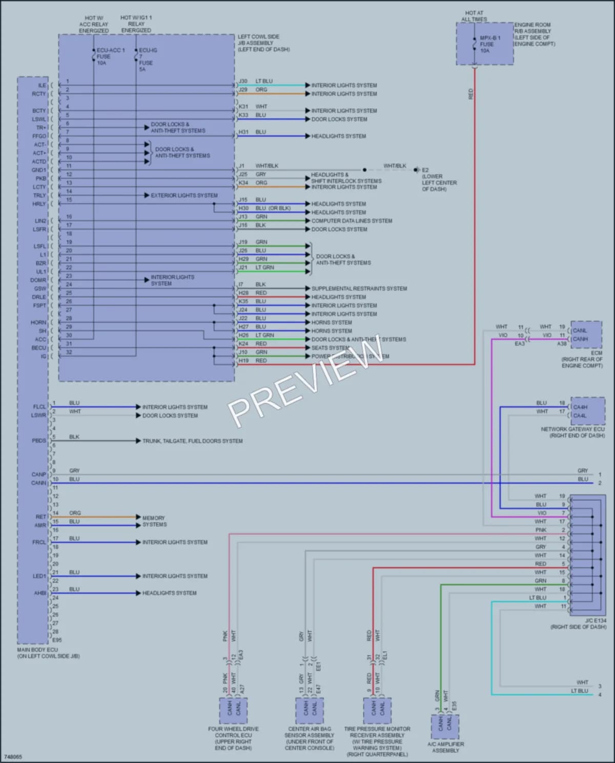 2021 Toyota LandCruiser Body Control Modules wiring diagram preview
