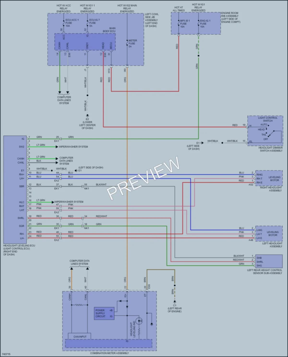 2021 Toyota LandCruiser Headlights wiring diagram preview
