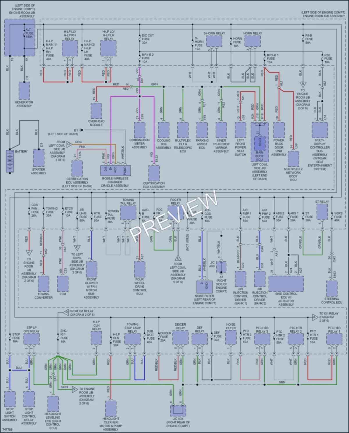 2021 Toyota LandCruiser Power Distribution wiring diagram preview