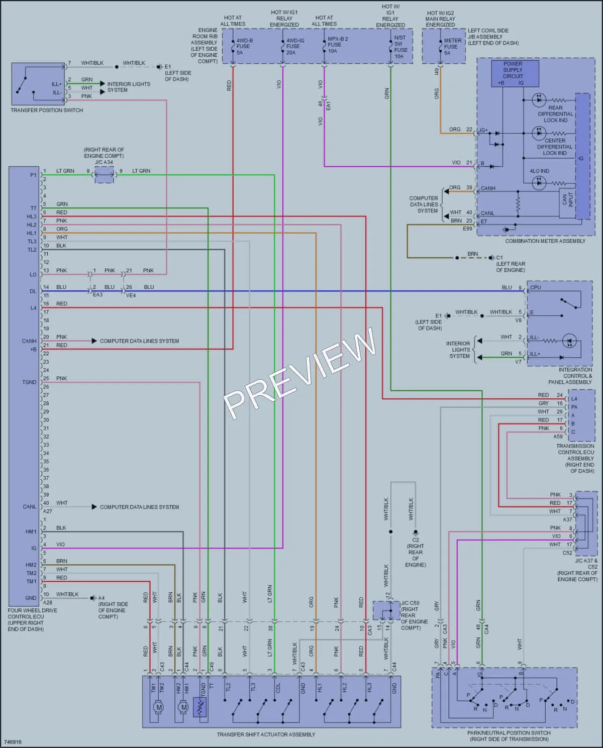 2021 Toyota LandCruiser Transmission wiring diagram preview