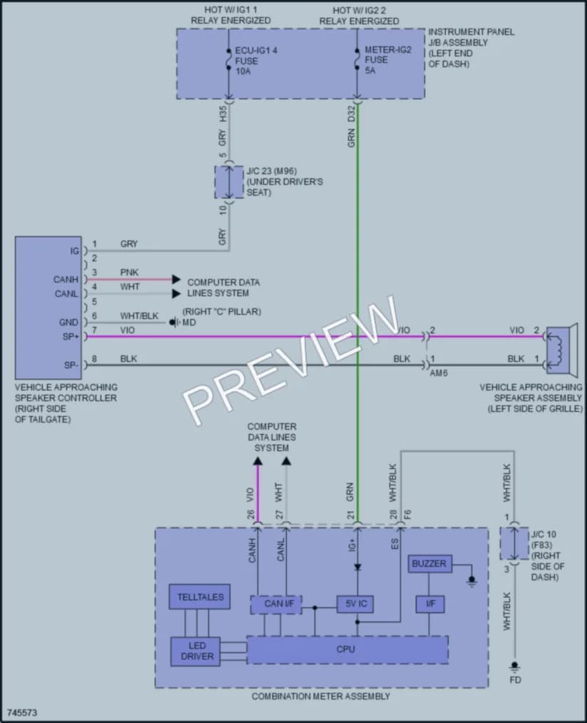 2021 Toyota Fwd Active Bodyworks wiring diagram preview with protected circuit layout