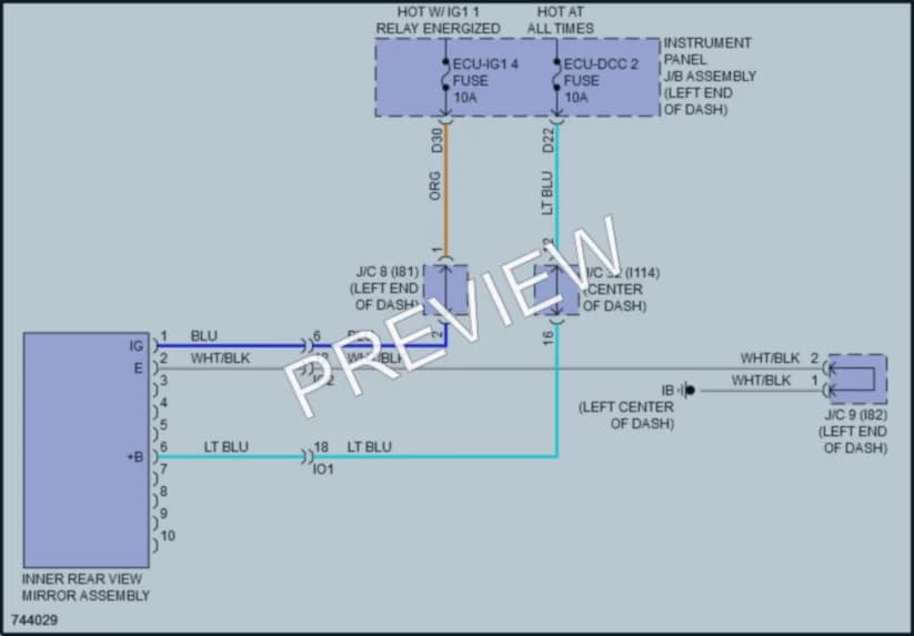 2021 Toyota PriusPrime Power Mirrors wiring diagram preview