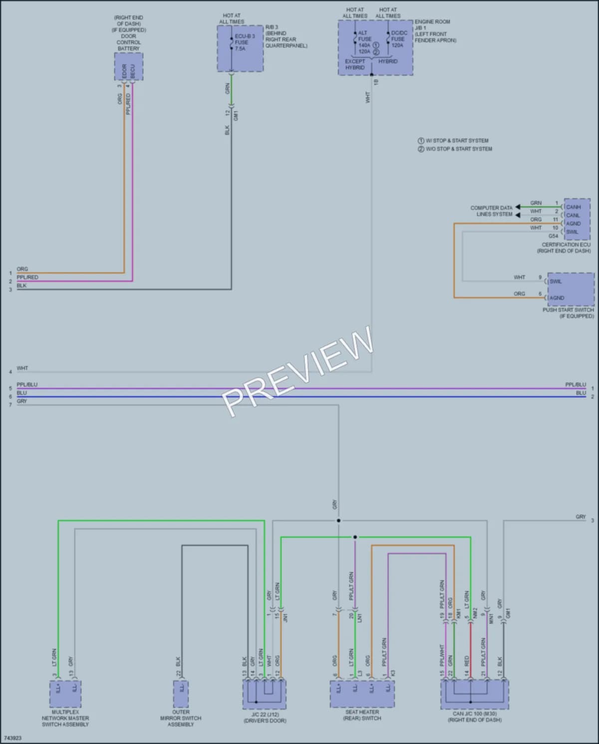 2021 Toyota RAV4 Interior Lights wiring diagram preview