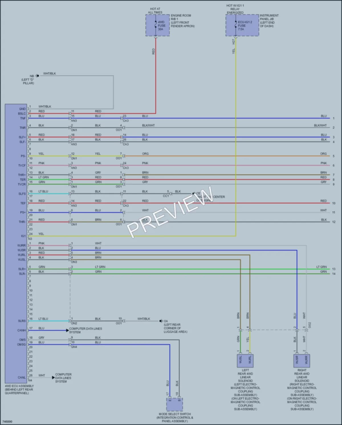 2021 Toyota RAV4 Transmission wiring diagram preview