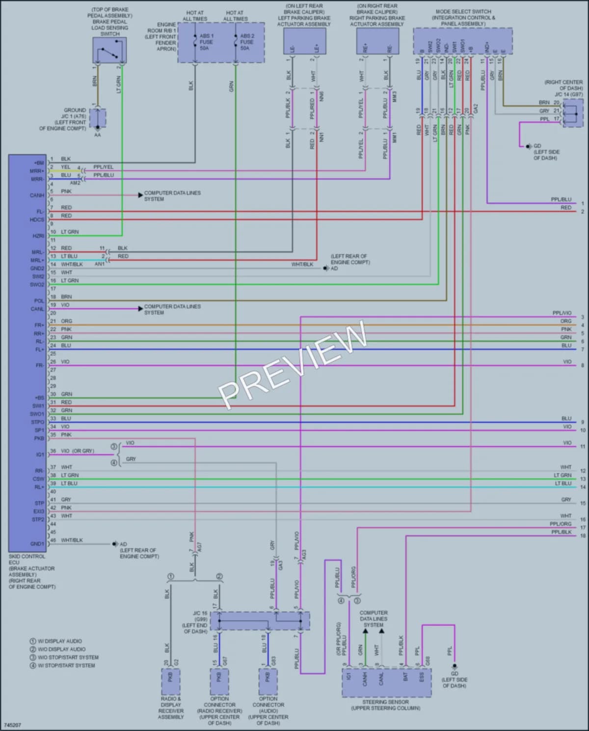 2021 Toyota RAV4Hybrid Anti Lock Brakes wiring diagram preview