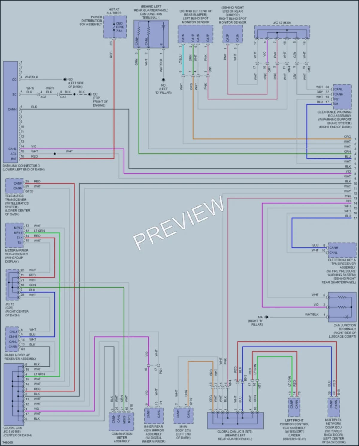 2021 Toyota RAV4Prime Computer Data Lines wiring diagram preview