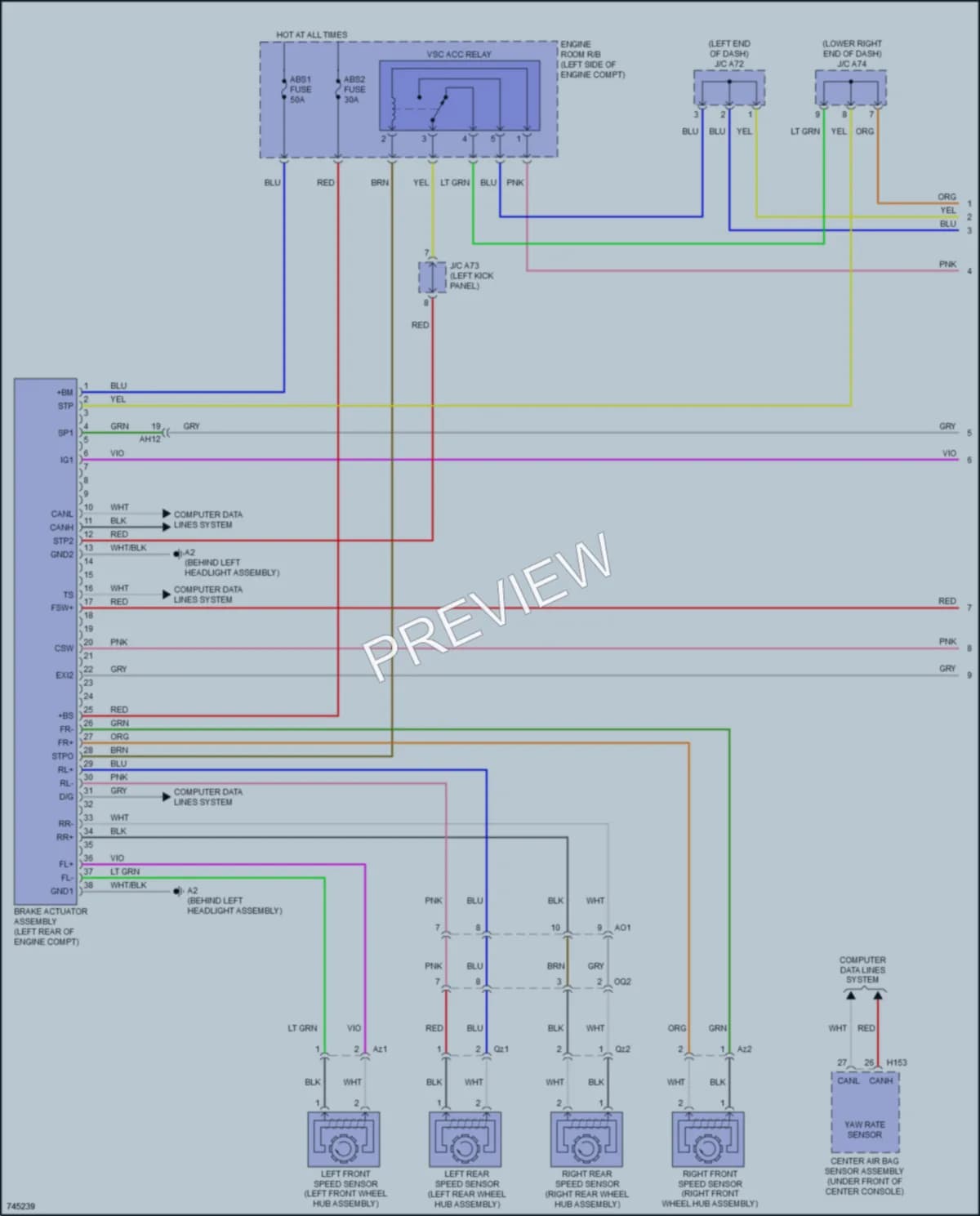 2021 Toyota Sequoia Anti Lock Brakes wiring diagram preview