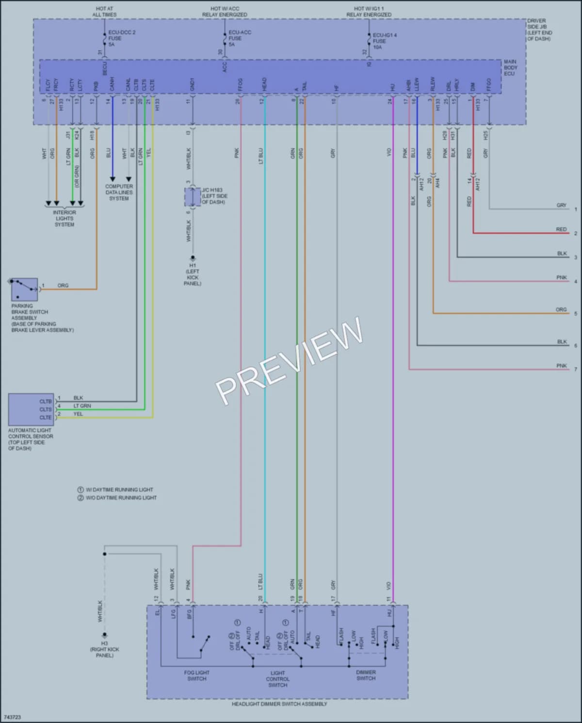 2021 Toyota Sequoia Headlights wiring diagram preview