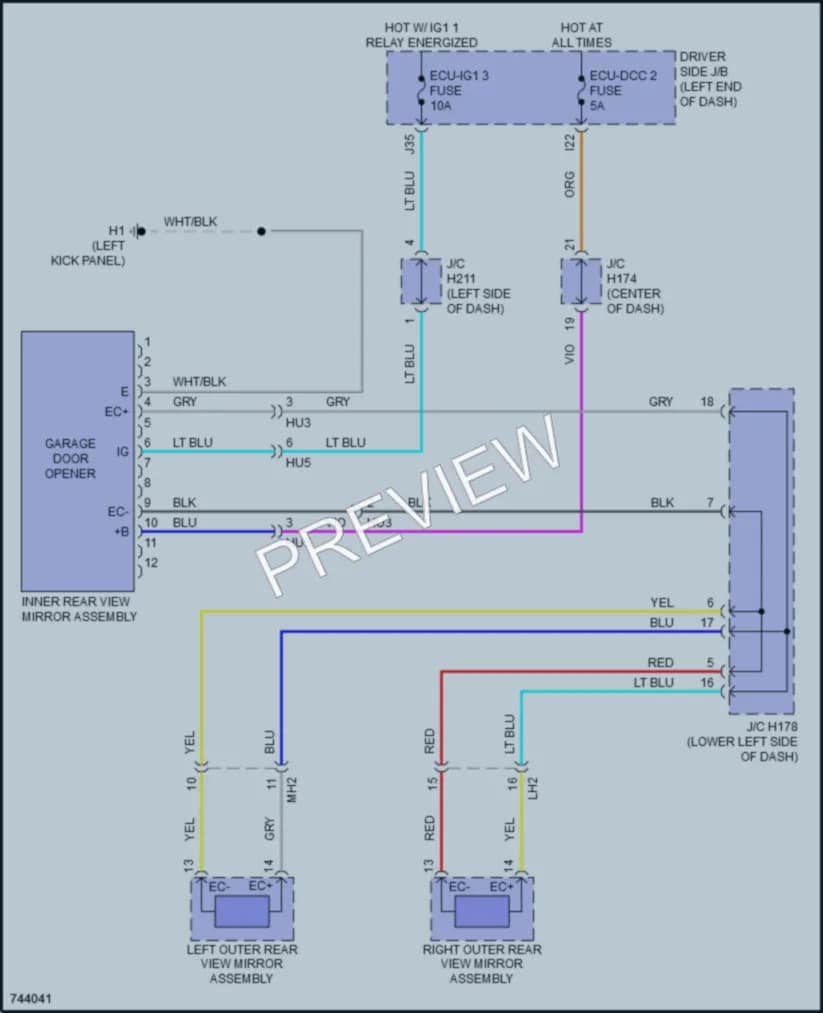 2021 Toyota Sequoia Power Mirrors wiring diagram preview