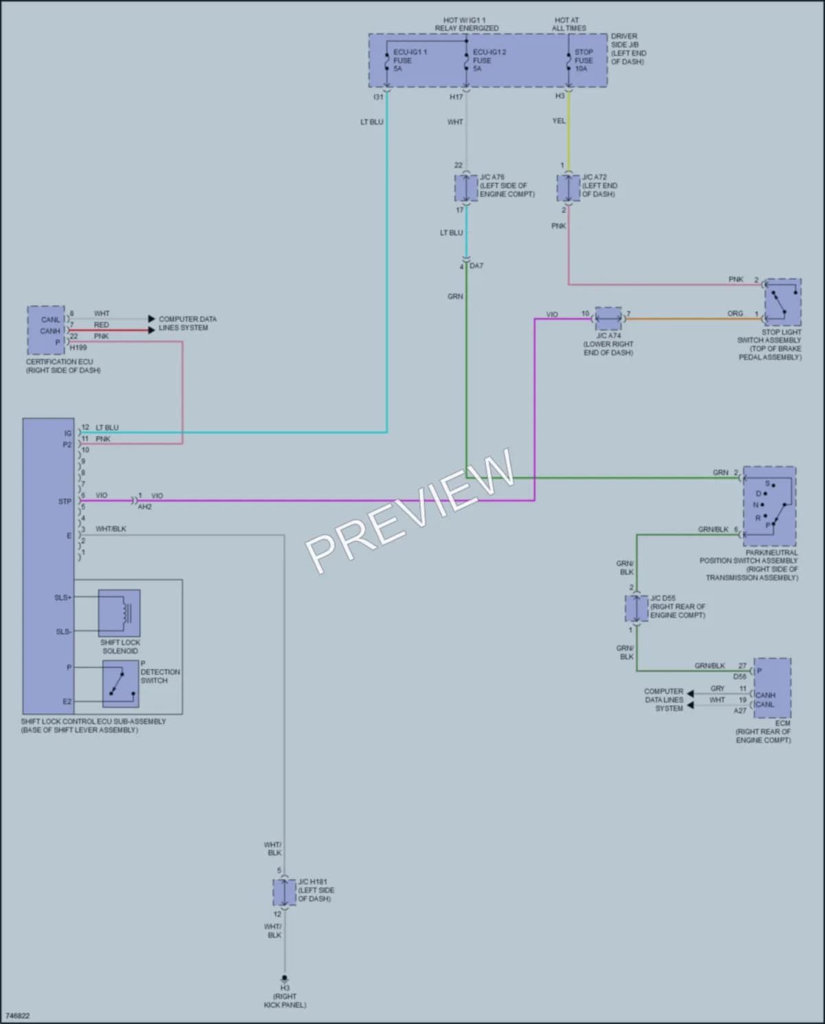 2021 Toyota Sequoia Shift Interlock wiring diagram preview