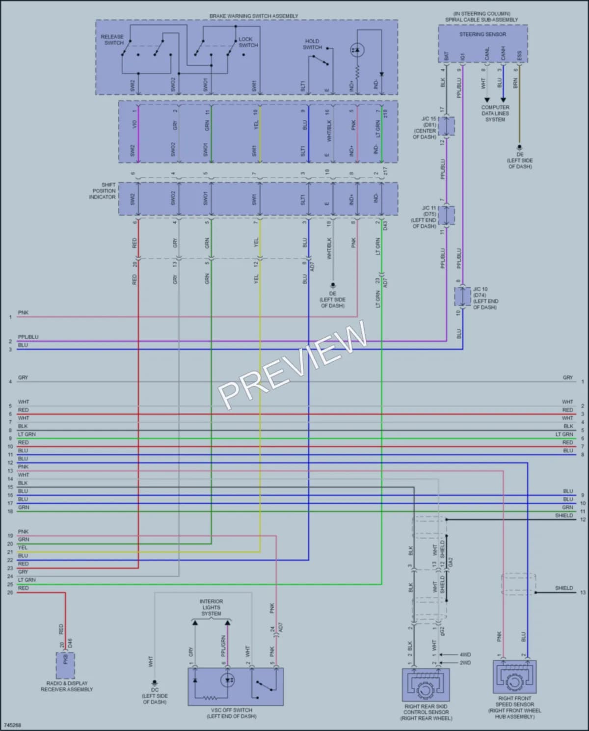 2021 Toyota Sienna Anti Lock Brakes wiring diagram preview