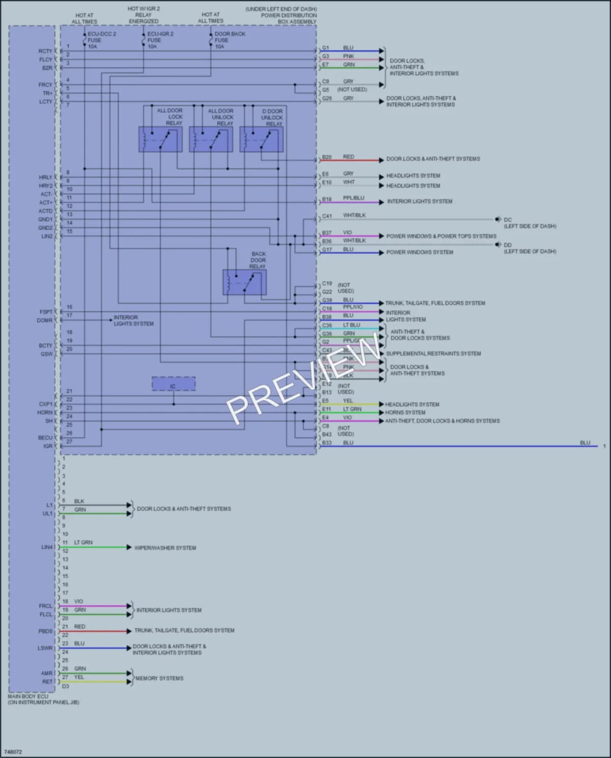 2021 Toyota Sienna Body Control Modules wiring diagram preview