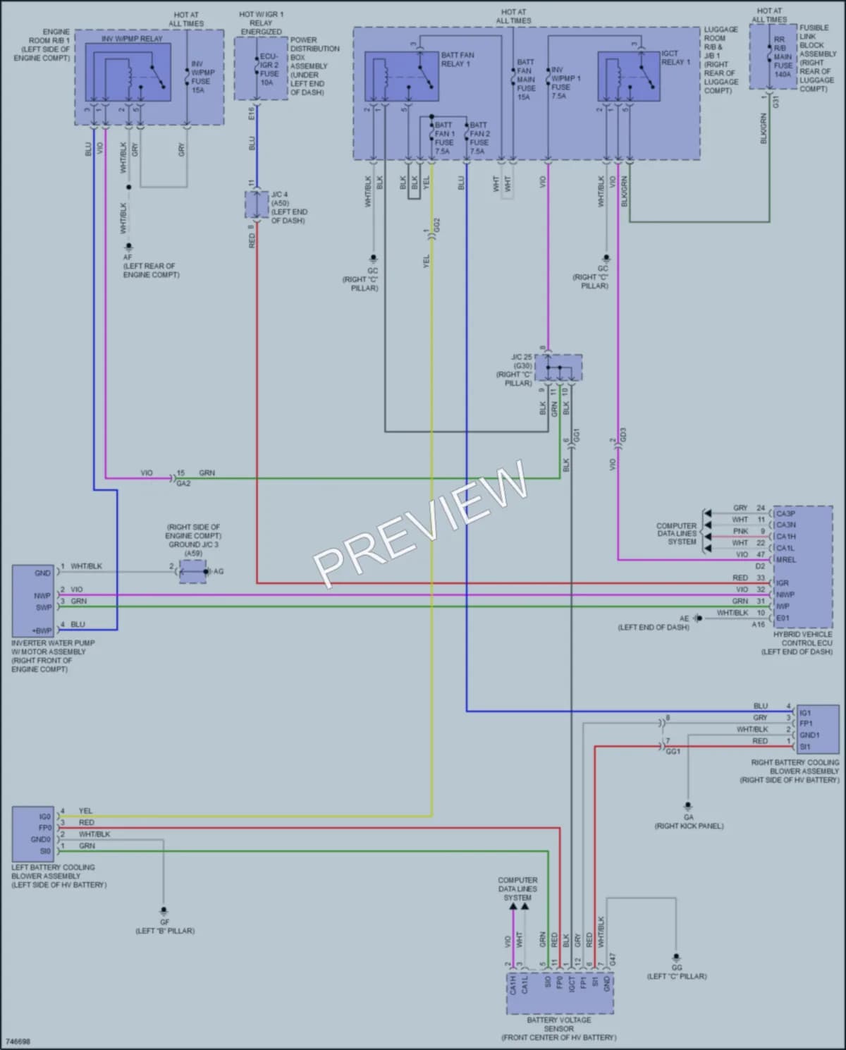 2021 Toyota Sienna Cooling Fan wiring diagram preview