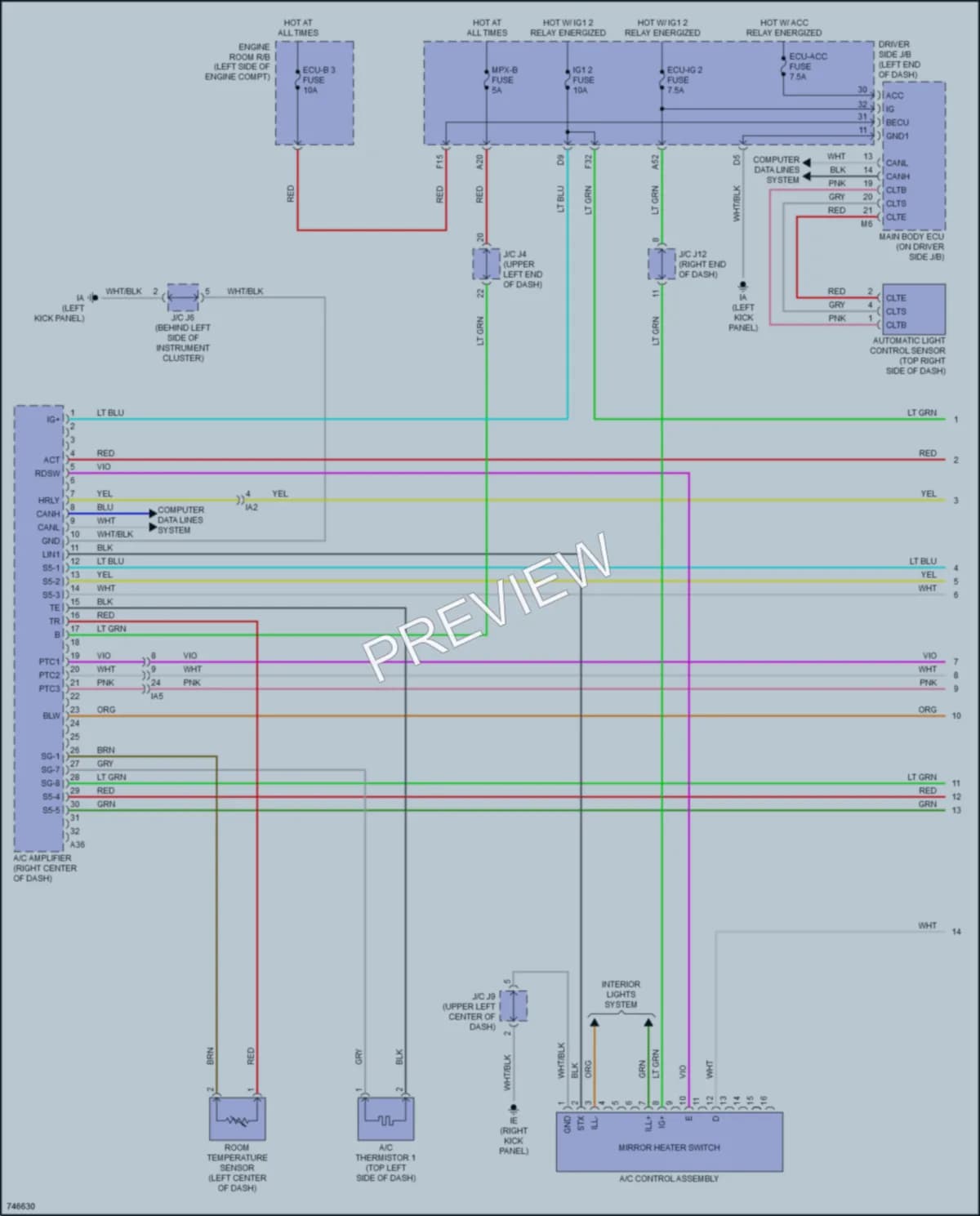 2021 Toyota Tacoma Air Conditioning wiring diagram preview