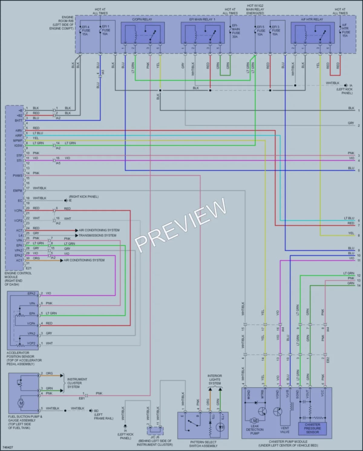 2021 Toyota Tacoma Engine Performance wiring diagram preview
