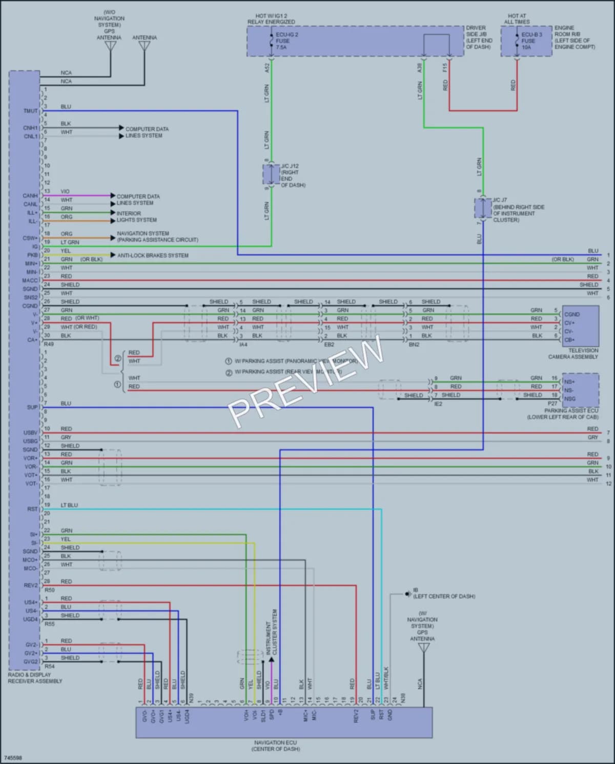 2021 Toyota Tacoma Radio wiring diagram preview