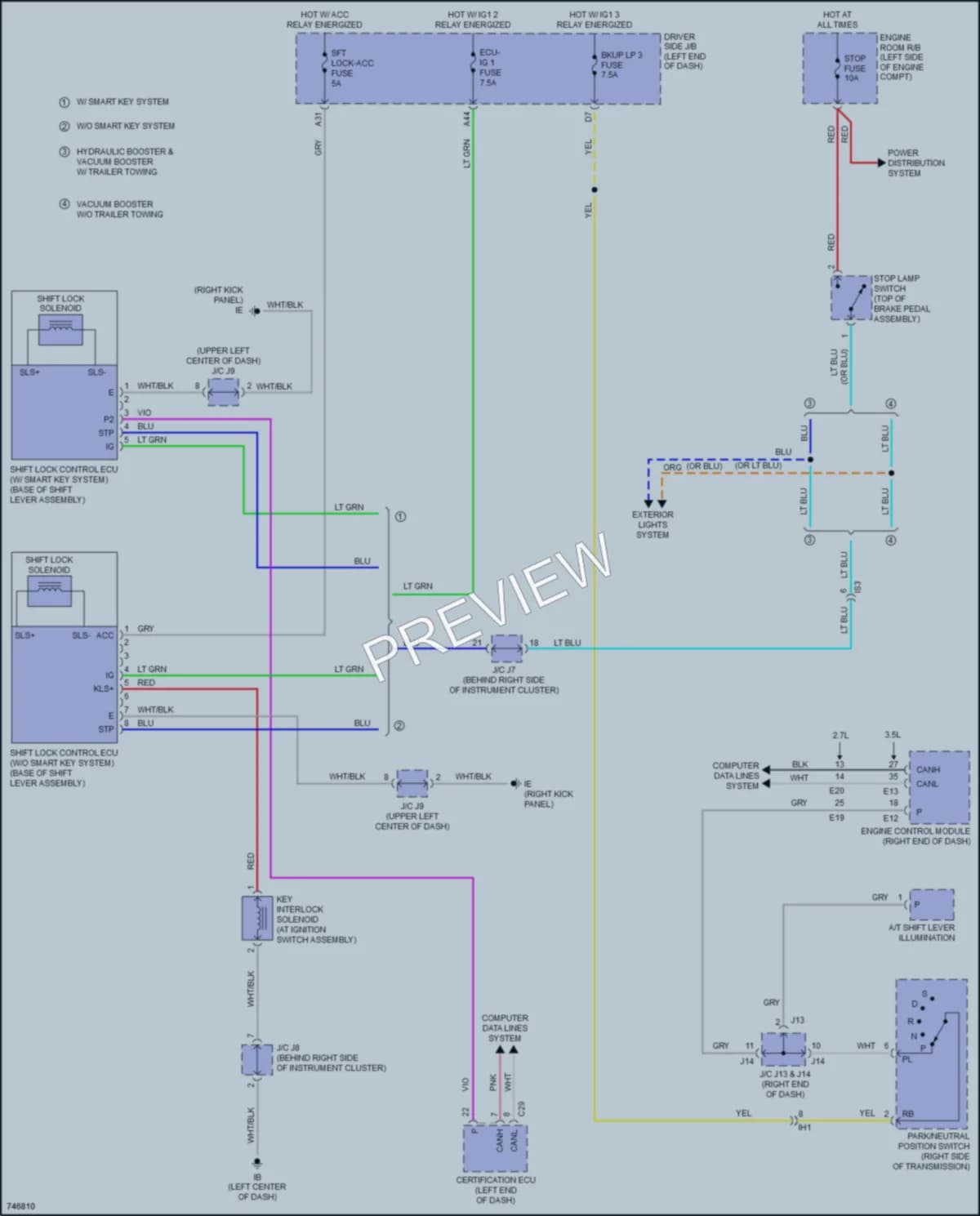 2021 Toyota Tacoma Shift Interlock wiring diagram preview
