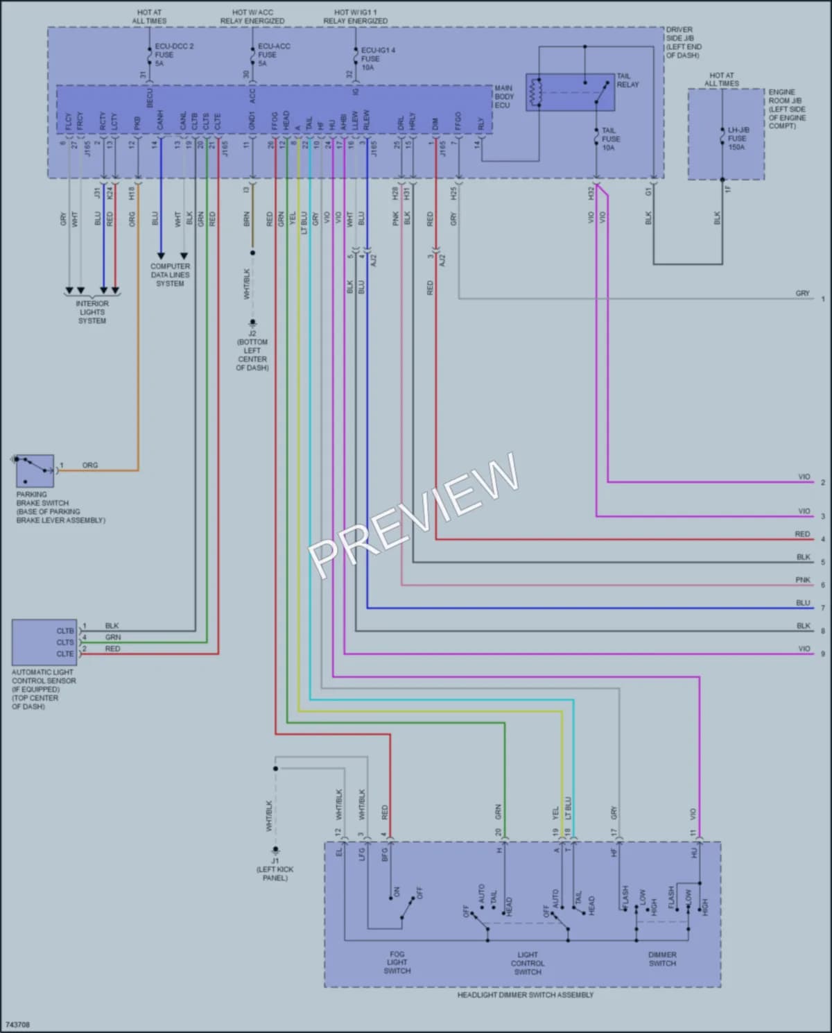 2021 Toyota Tundra Headlights wiring diagram preview