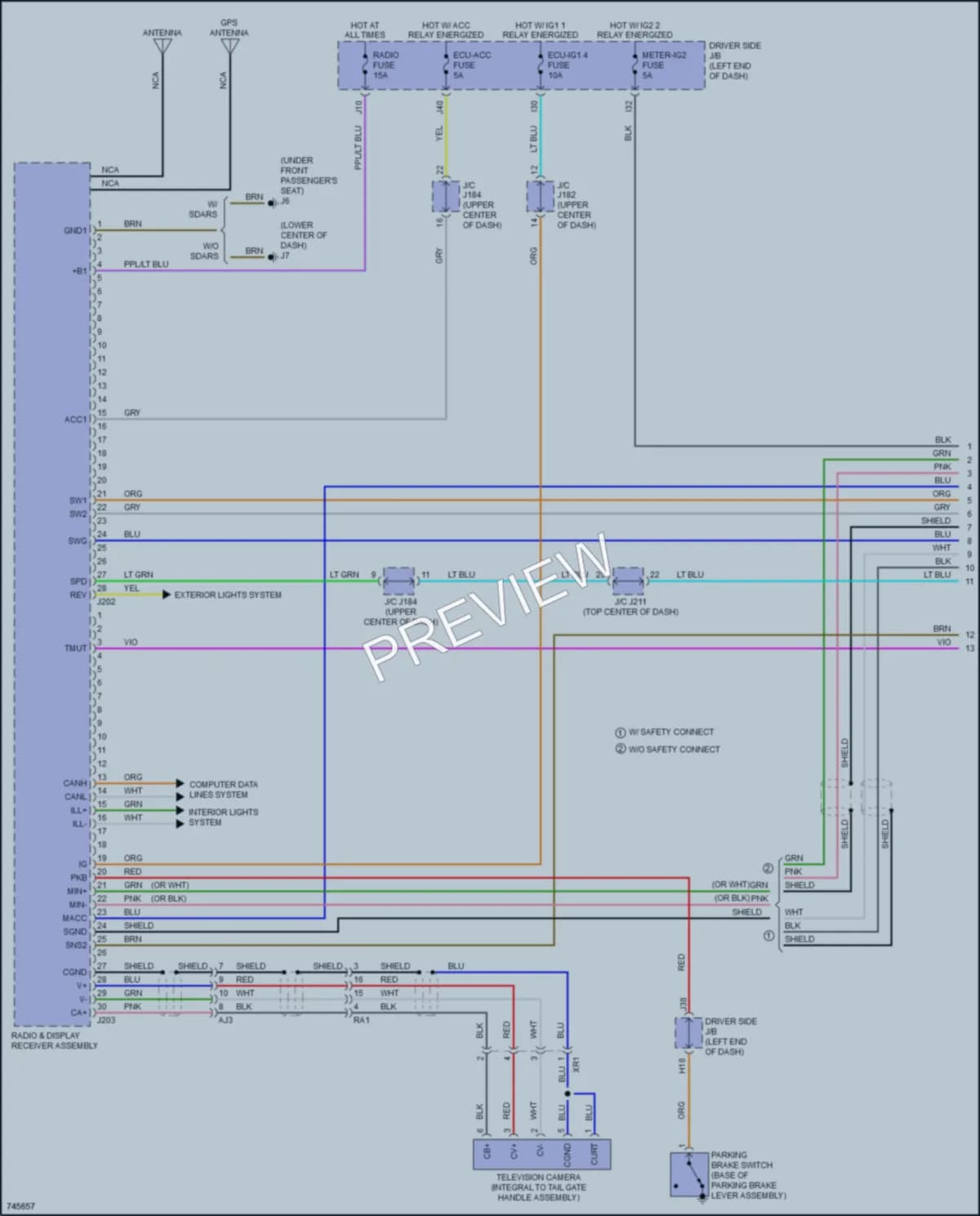 2021 Toyota Tundra Radio wiring diagram preview