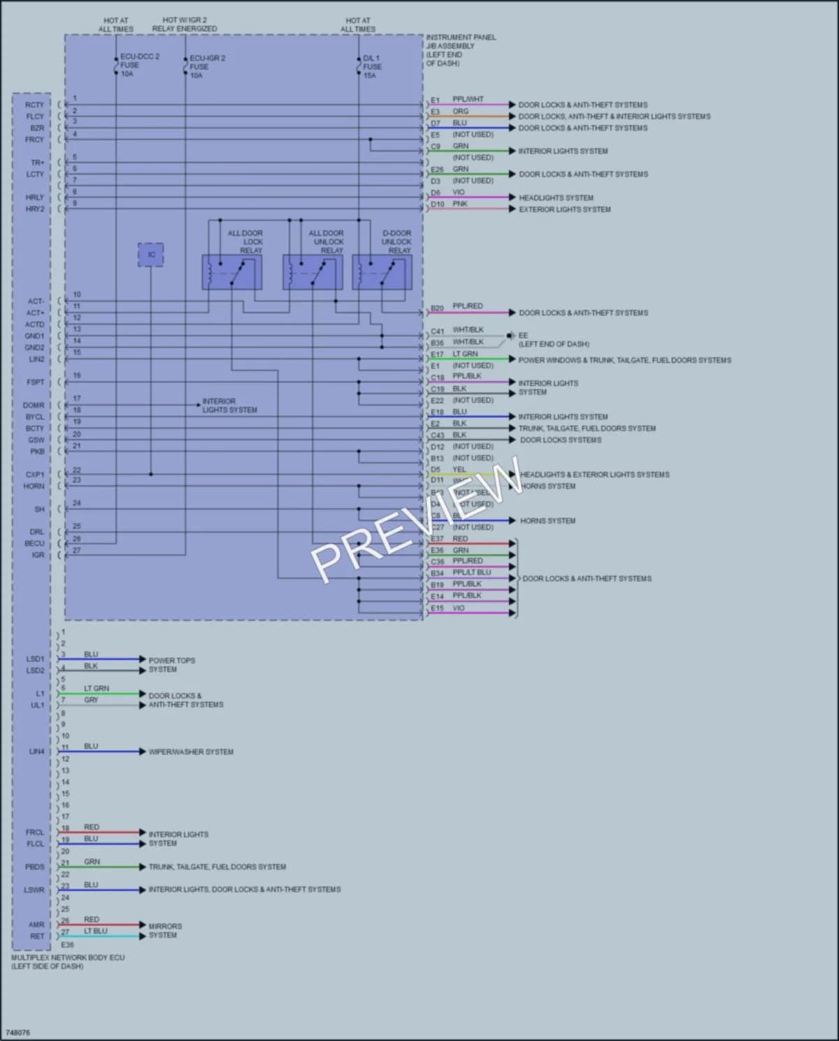2021 Toyota Venza Body Control Modules wiring diagram preview
