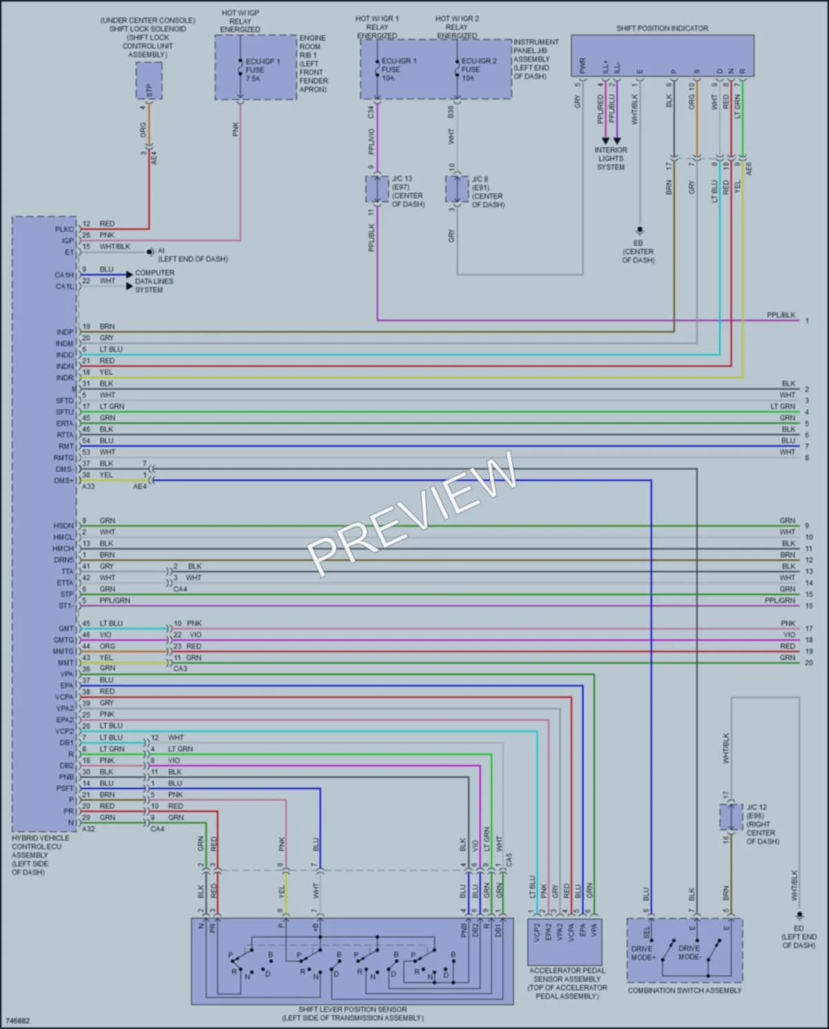 2021 Toyota Venza Transmission wiring diagram preview