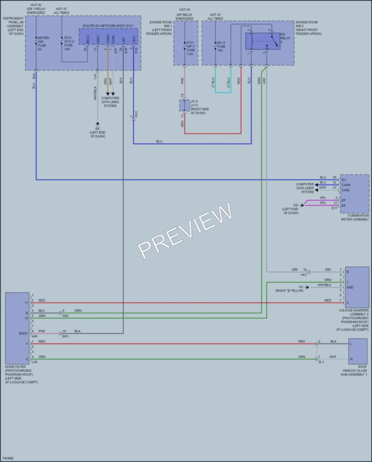 2021 Toyota VenzaHybrid Power Top Sunroof wiring diagram preview