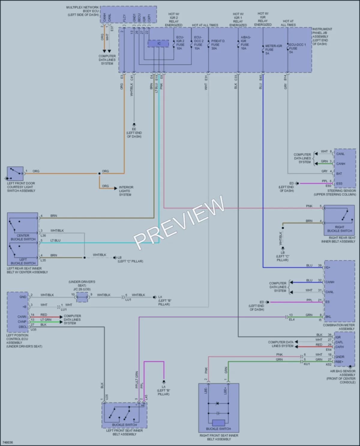 2021 Toyota VenzaHybrid Warning Systems wiring diagram preview