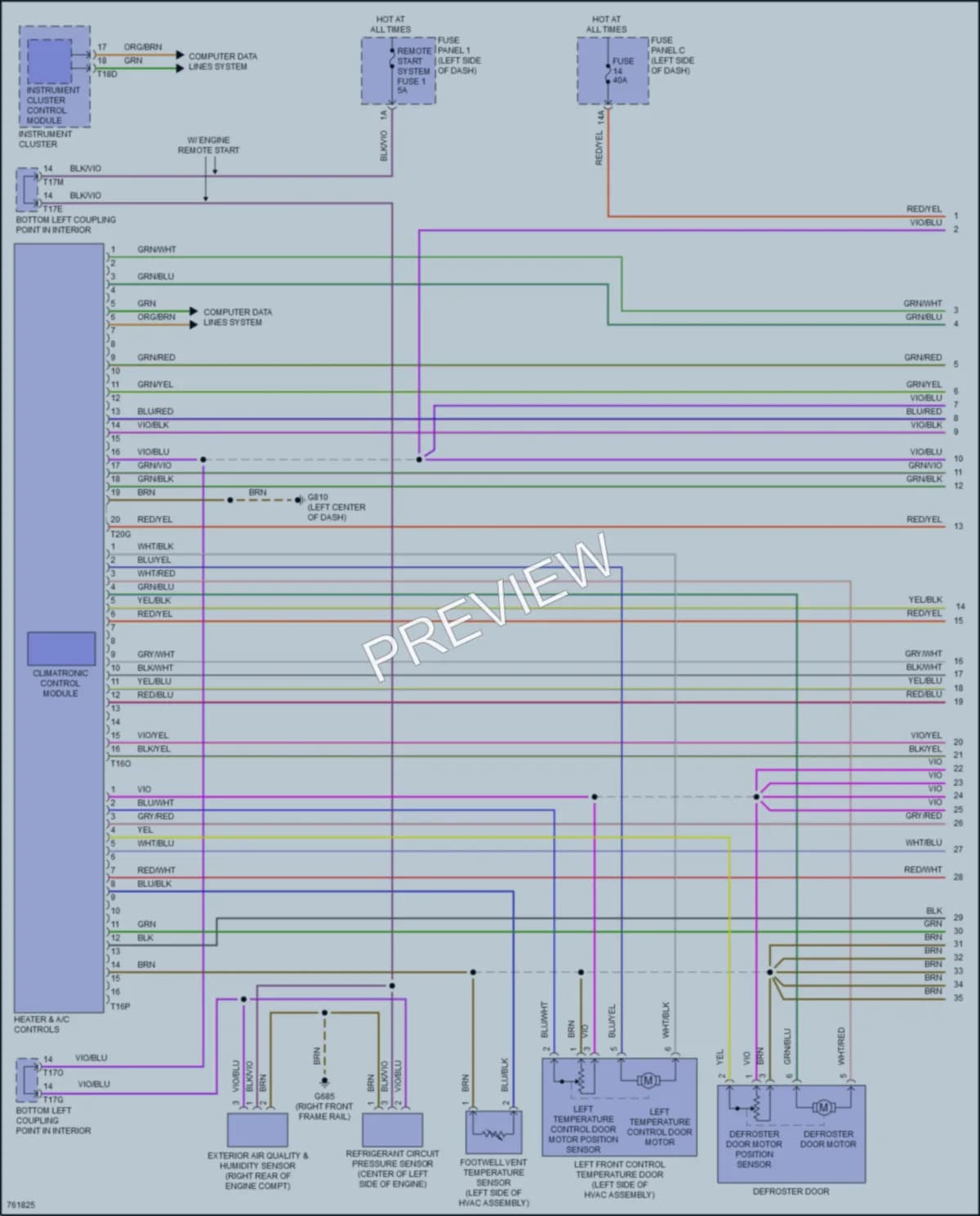 2021 Volkswagen Arteon Air Conditioning wiring diagram preview