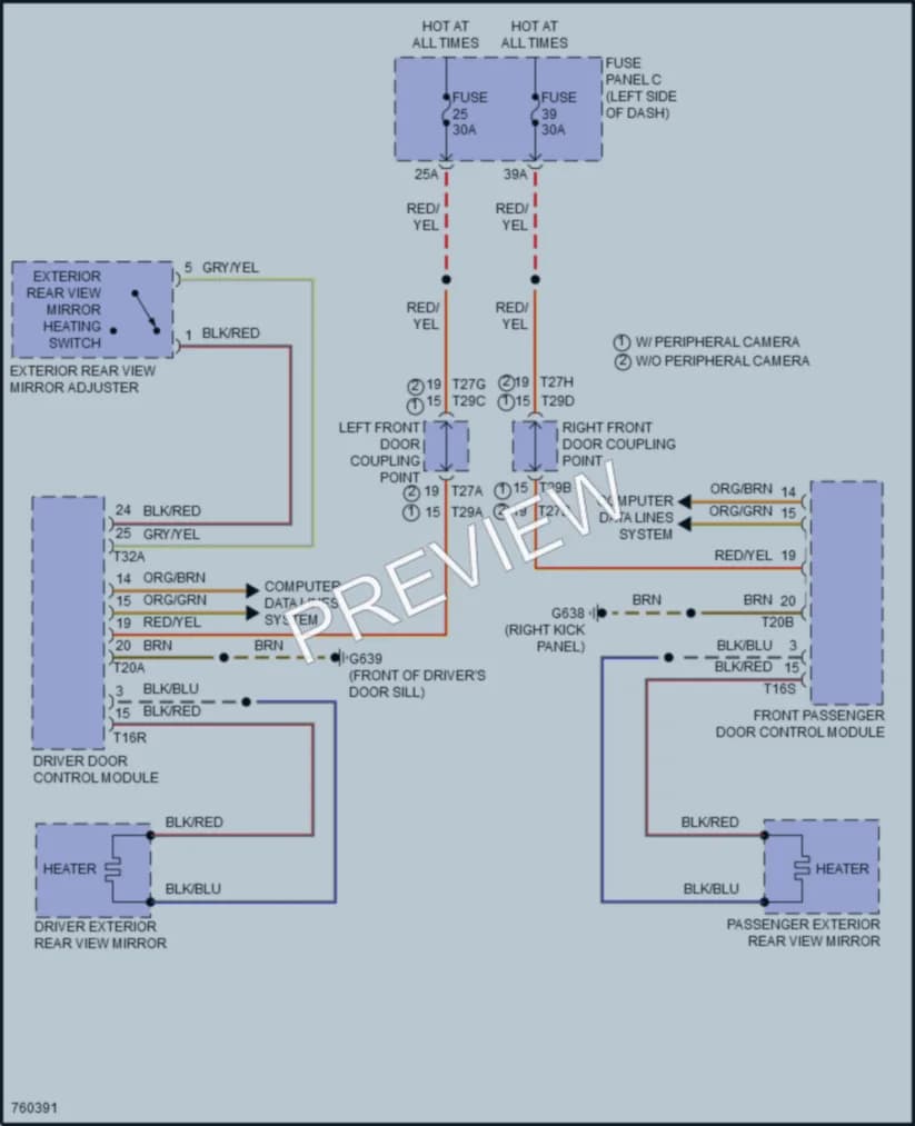 2021 Volkswagen Arteon Defoggers wiring diagram preview