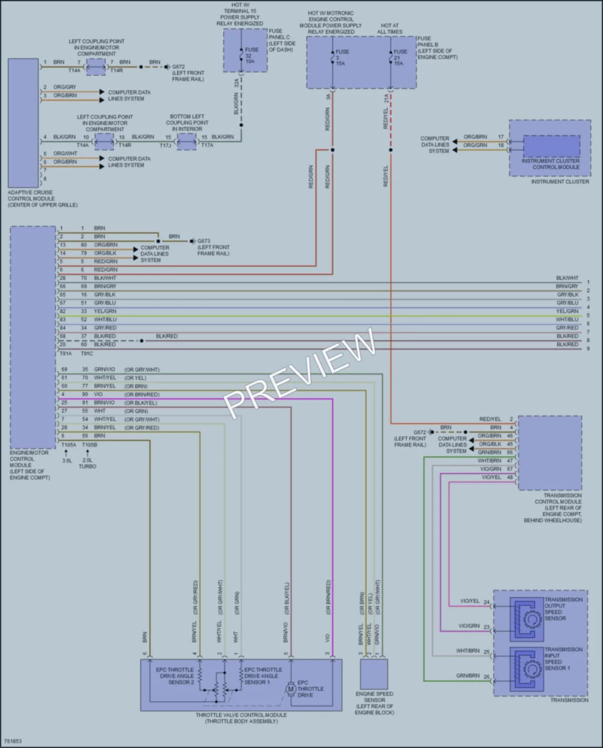 2021 Volkswagen Atlas Cruise Control wiring diagram preview