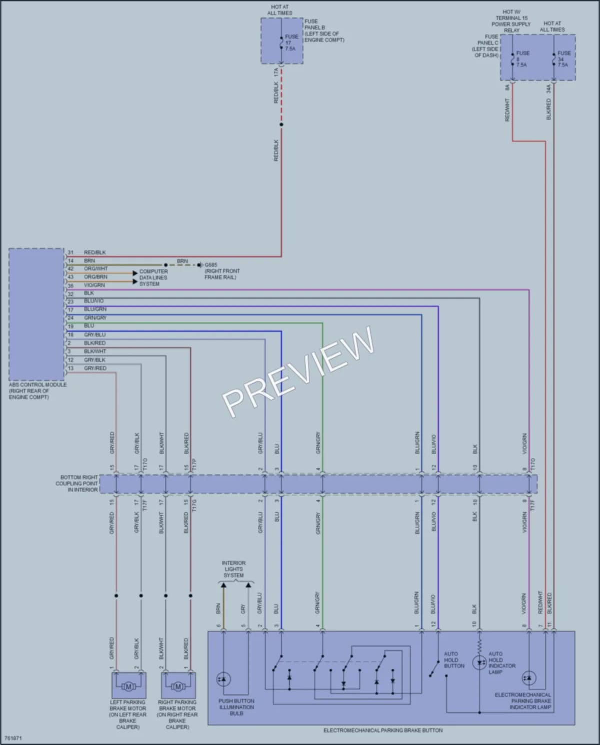 2021 Volkswagen Atlas Shift Interlock wiring diagram preview