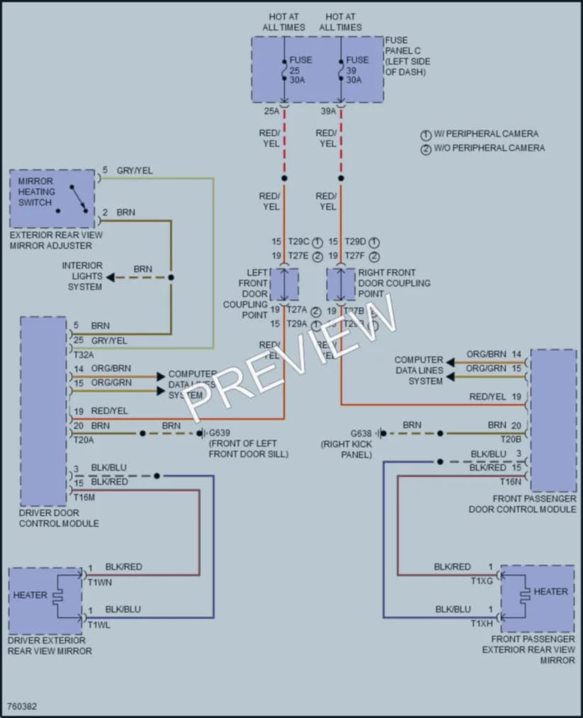 2021 Volkswagen AtlasCrossSport Defoggers wiring diagram preview