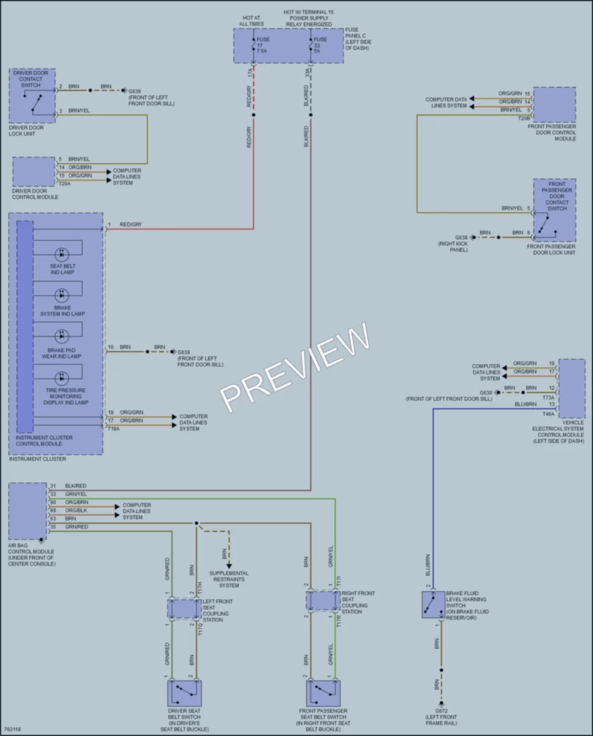 2021 Volkswagen AtlasCrossSport Warning Systems wiring diagram preview