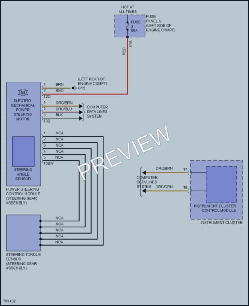 2021 Volkswagen GolfGTI Electronic Power Steering wiring diagram preview