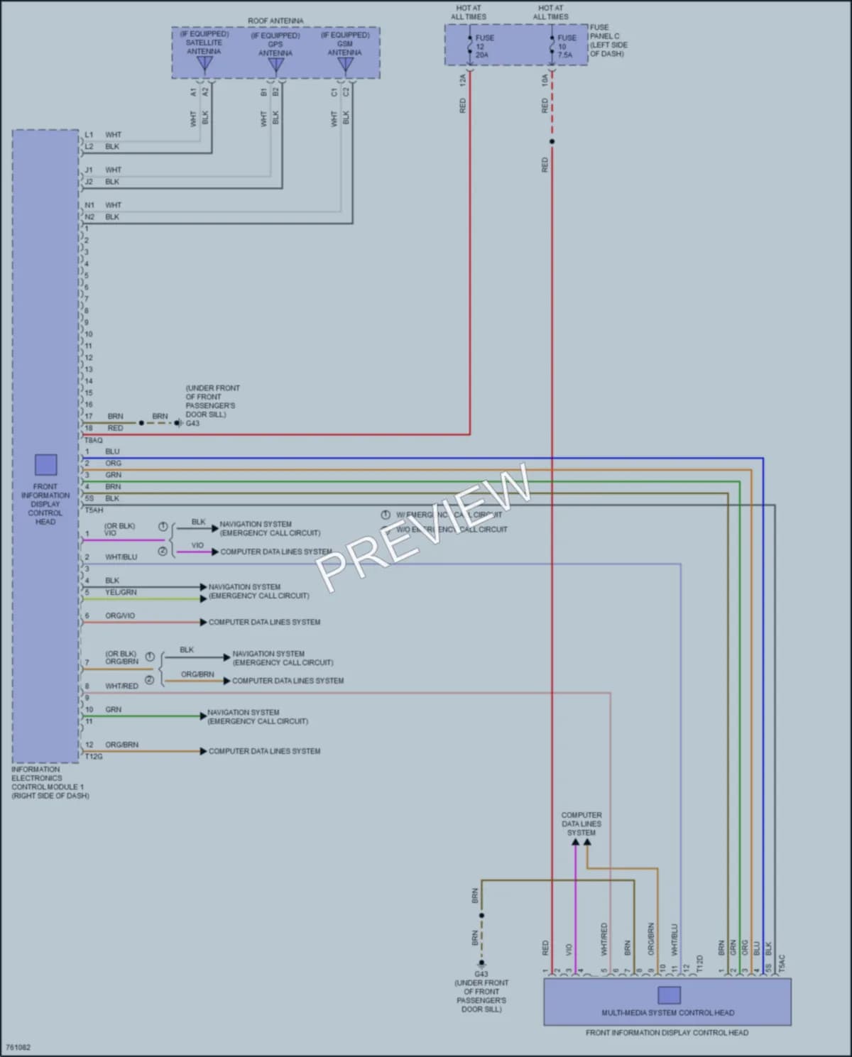 2021 Volkswagen GolfGTI Radio wiring diagram preview