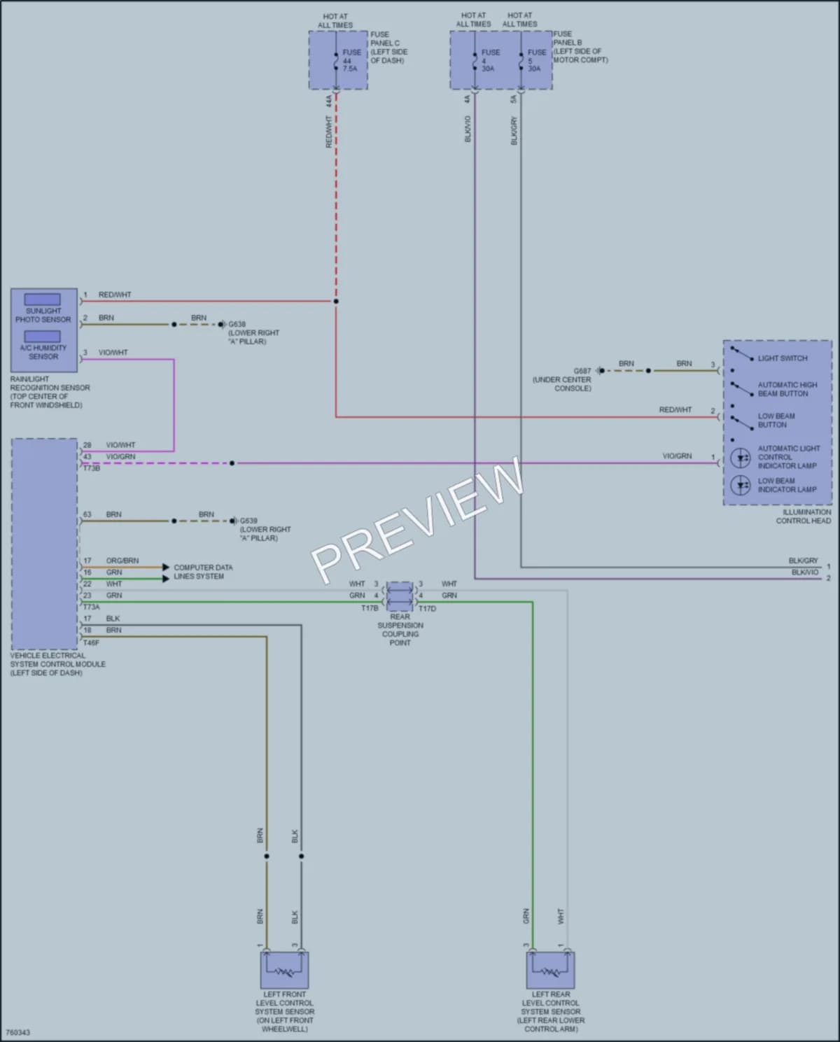 2021 Volkswagen ID4 Headlights wiring diagram preview