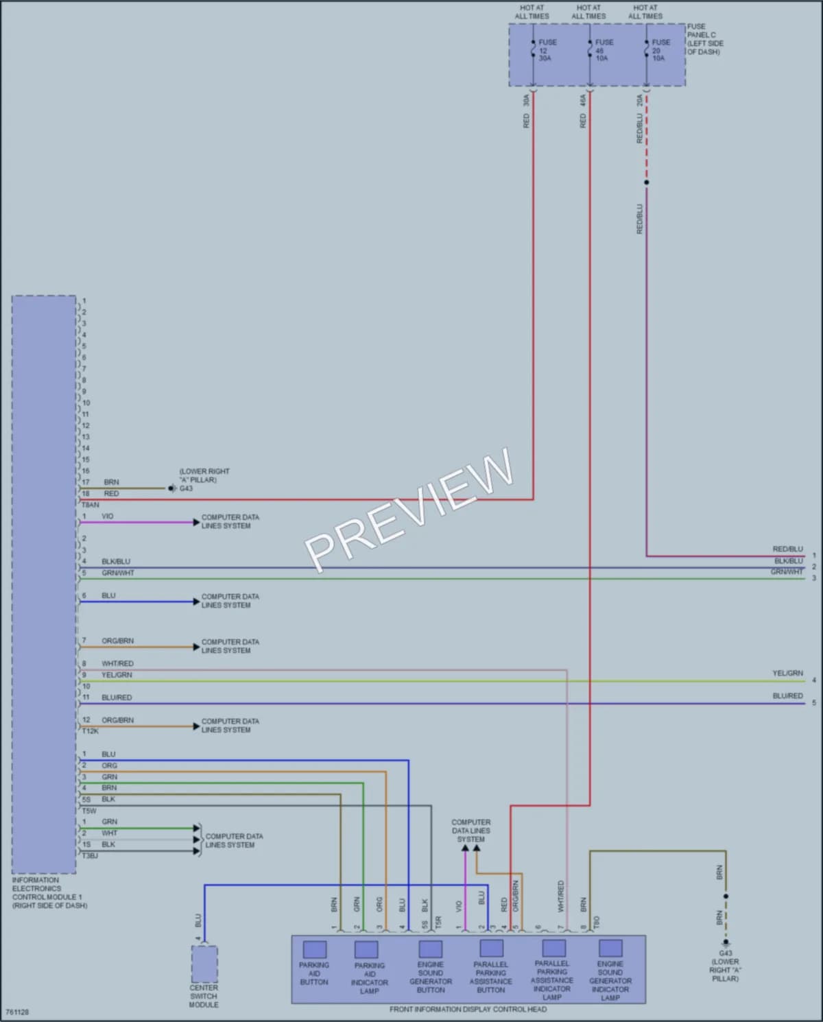 2021 Volkswagen ID4 Radio wiring diagram preview