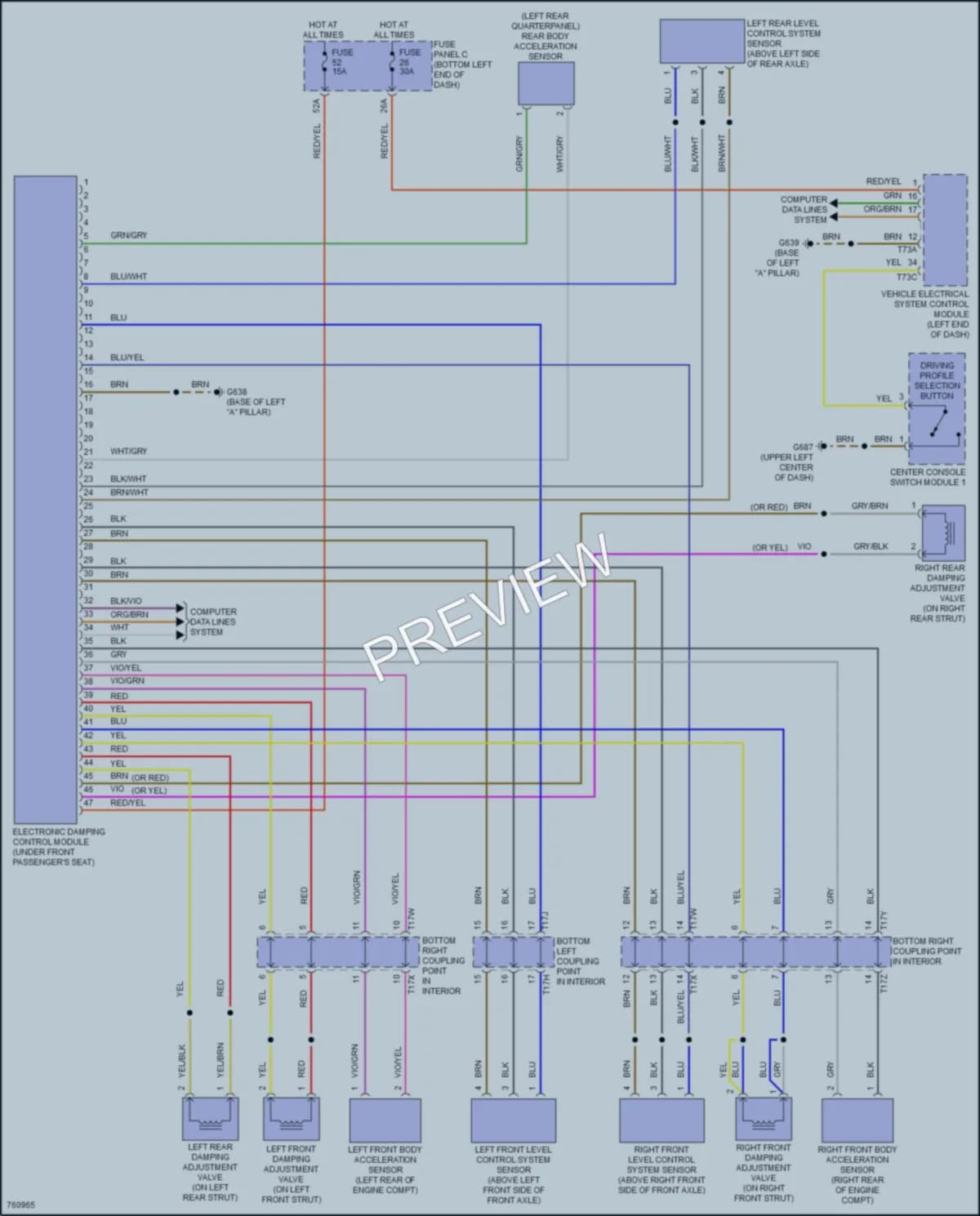 2021 Volkswagen Jetta Electronic Suspension wiring diagram preview