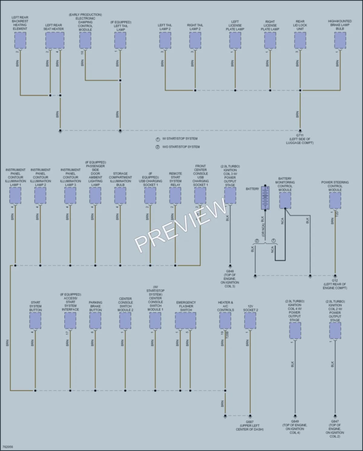 2021 Volkswagen Jetta Ground Distribution wiring diagram preview