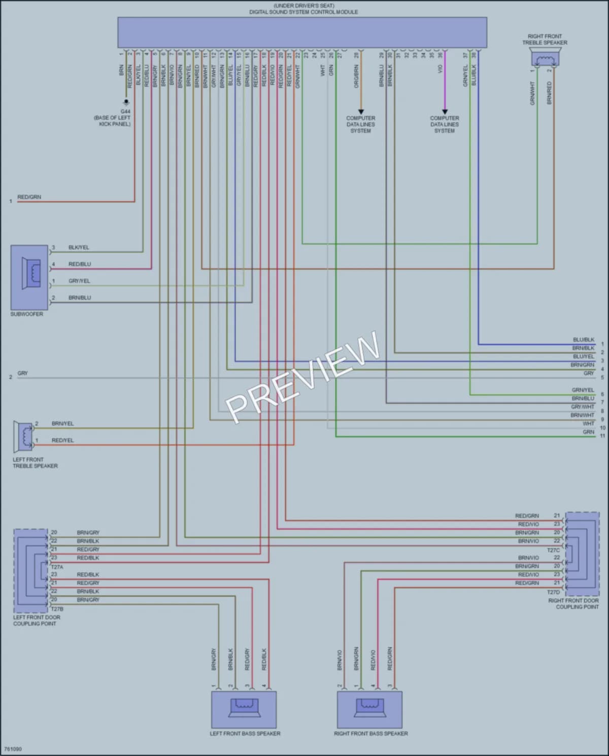2021 Volkswagen Jetta Radio wiring diagram preview