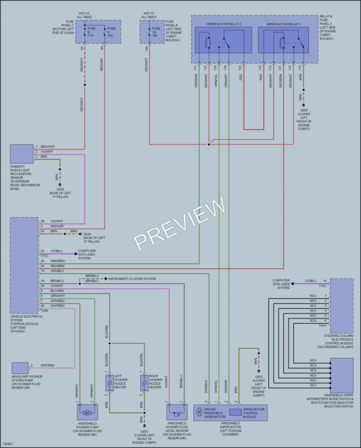 2021 Volkswagen Jetta Wiper Washer wiring diagram preview