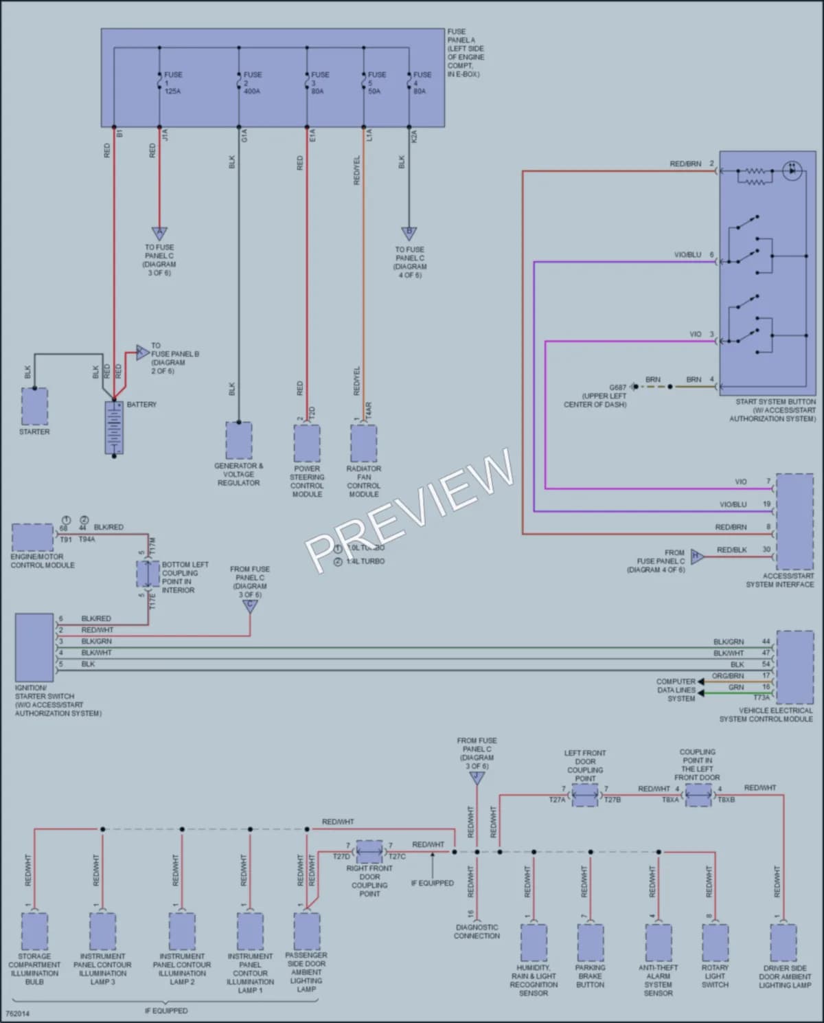 2021 Volkswagen JettaGLI Power Distribution wiring diagram preview