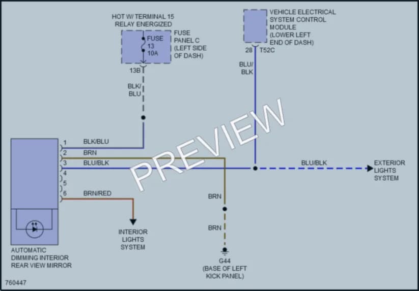 2021 Volkswagen Passat Power Mirrors wiring diagram preview